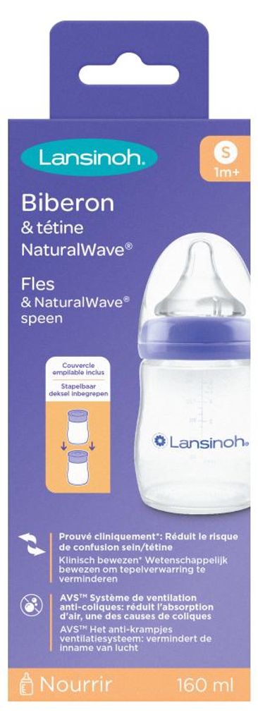 Lansinoh Natural Waves Drinkfles (1 stuk) Productafbeelding 
