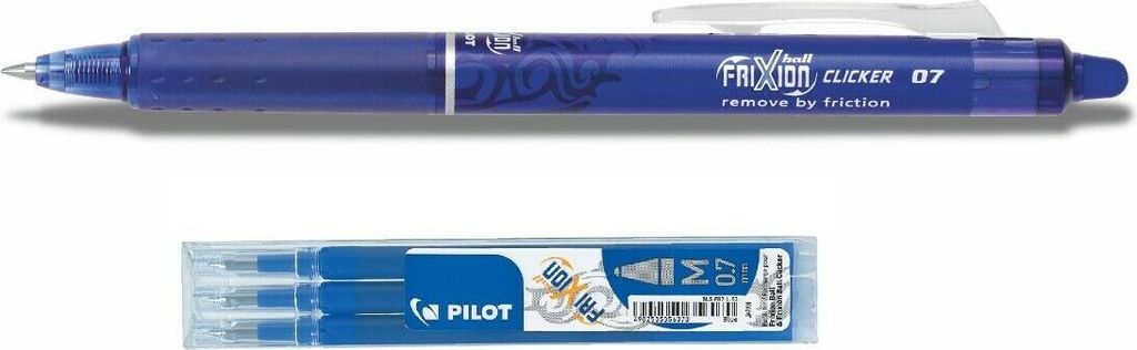 Frixion Clicker 0.7 blau + 3 Ersatzminen blau