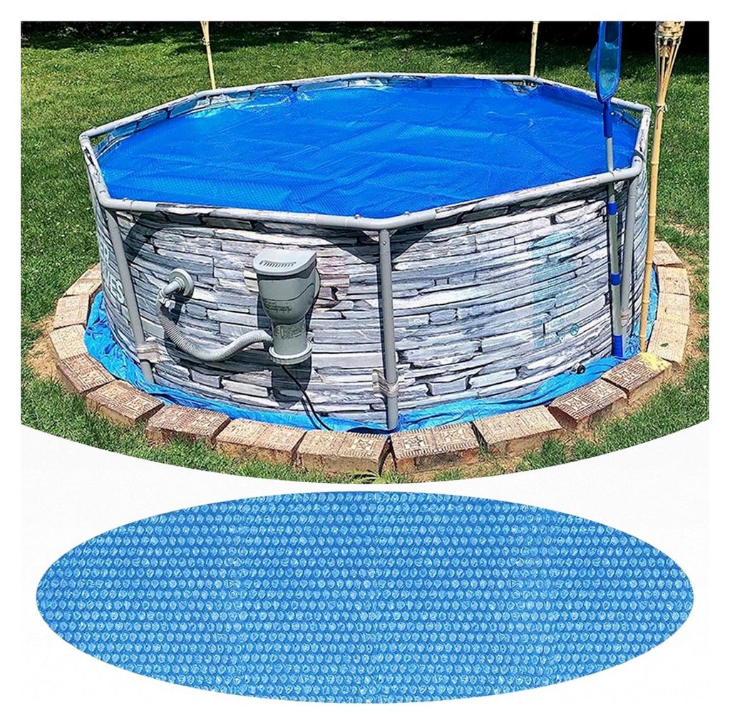 Solarmatte für Pool - Faltbare Isolierdecke zur Wärmespeicherung für die Erwärmung von Wasser im Außenpool