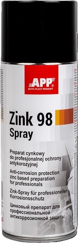 APP Zink 98 Spray 400ml Korrosionsschutz Rostschutz Zink Grundierung dunkel grau