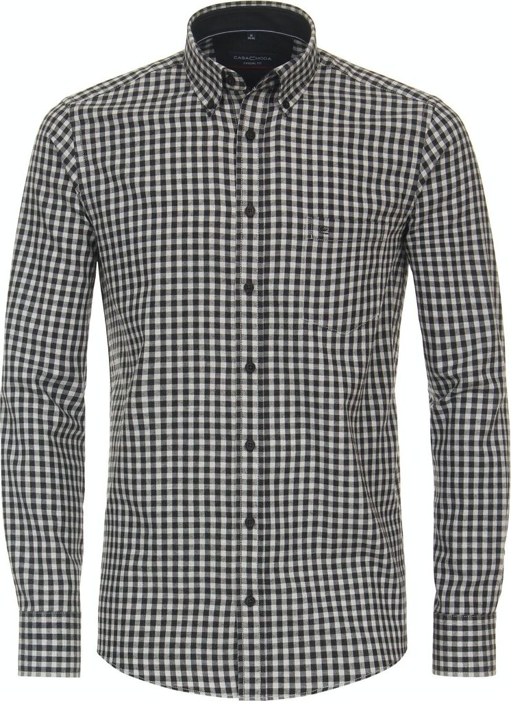 Casa Moda - Casual Fit - Herren Flanell Freizeithemd (434110700), Größe:XXL, Farbe:Anthrazit (751)