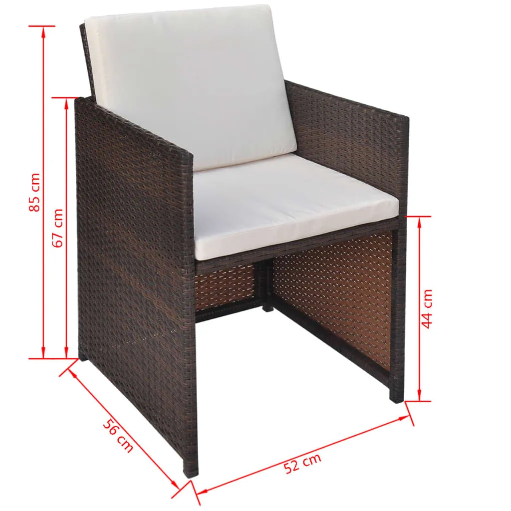 Chaises extérieures 2 unités résistantes aux UV et coussins épais