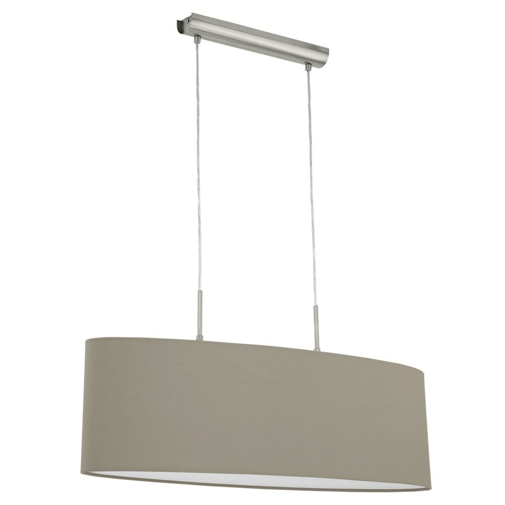 Eglo Pendelleuchte Pasteri 75cm 2xE27 taupe grau-braun