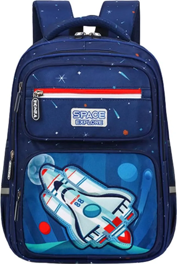 Sac à dos enfant anti-mal de dos 41cm Space Rocket sangle de poitrine