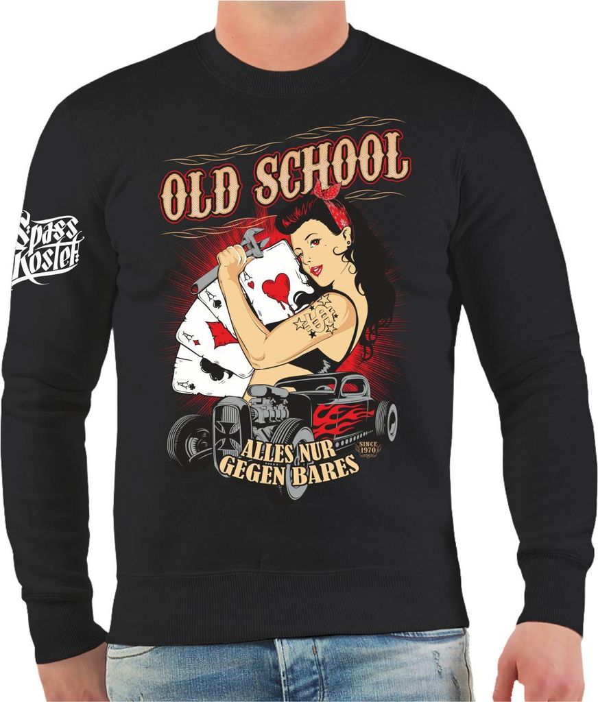 Herren Sweatshirt Oldschool Alles gegen Bares