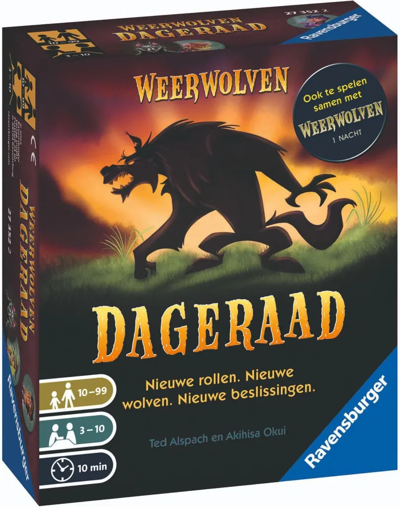 Jeu de Société de Rôles Cachés Weerwolven Dageraad de chez Ravensburger
