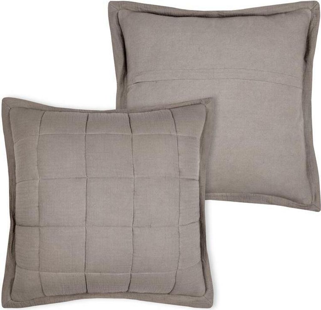 STOF | Sofakissen - Kissen - ELLIE - 45x45 cm - Taupe - Elegantes Design - Hochwertige Baumwolle - 1 Stück