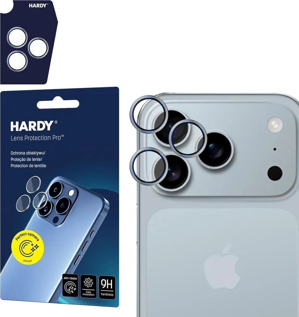 Protezione Obiettivo iPhone 17 Pro Max 3Mk Hardy Lens Pro Grigio