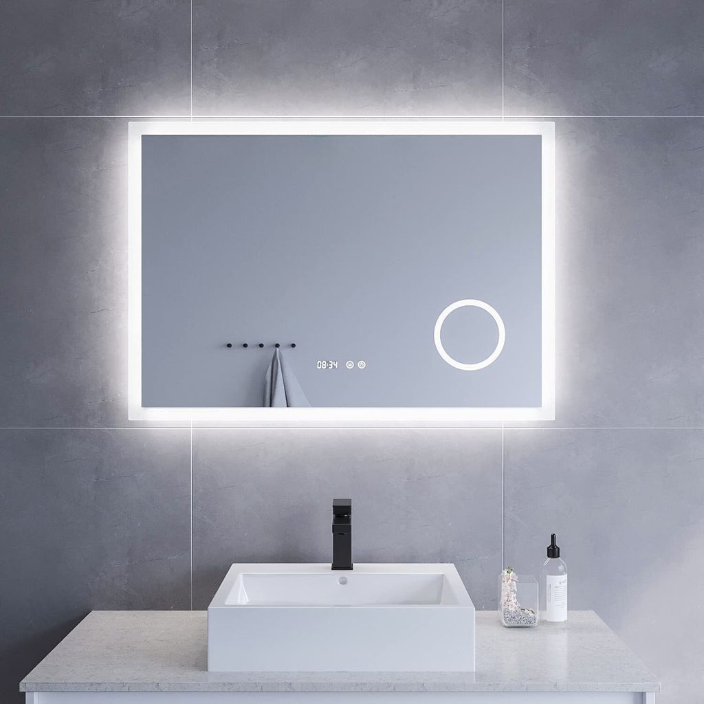 Lichtspiegel mit Touchschalter IP44 Memory-Funktion Dimmbar Energiesparend