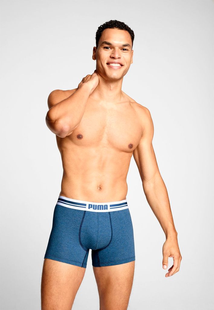 PUMA ACCESSOIRES - puma men everyday placed logo boxer - Sportondergoed heren - Blauw-Multicolour