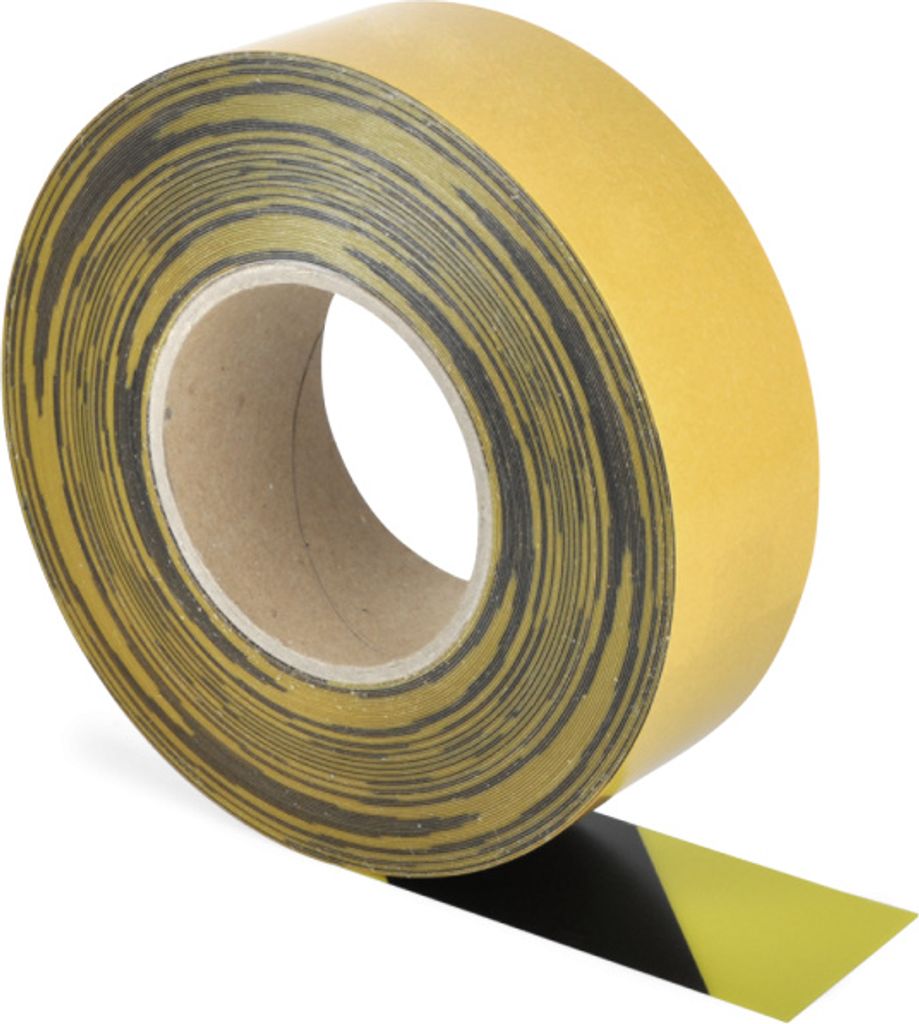 Universelles Bodenmarkierungsband WT-5125, PVC, Gelb/Schwarz, 50 mm x 25 m