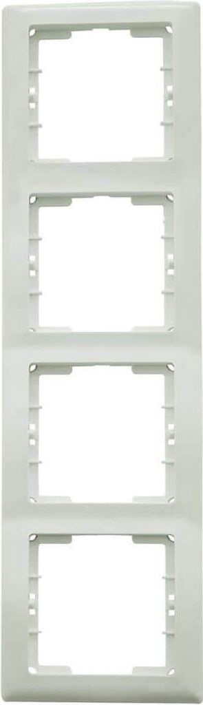 Mutlusan Daria 4-fach Rahmen vertikal Weiss für 4 Module