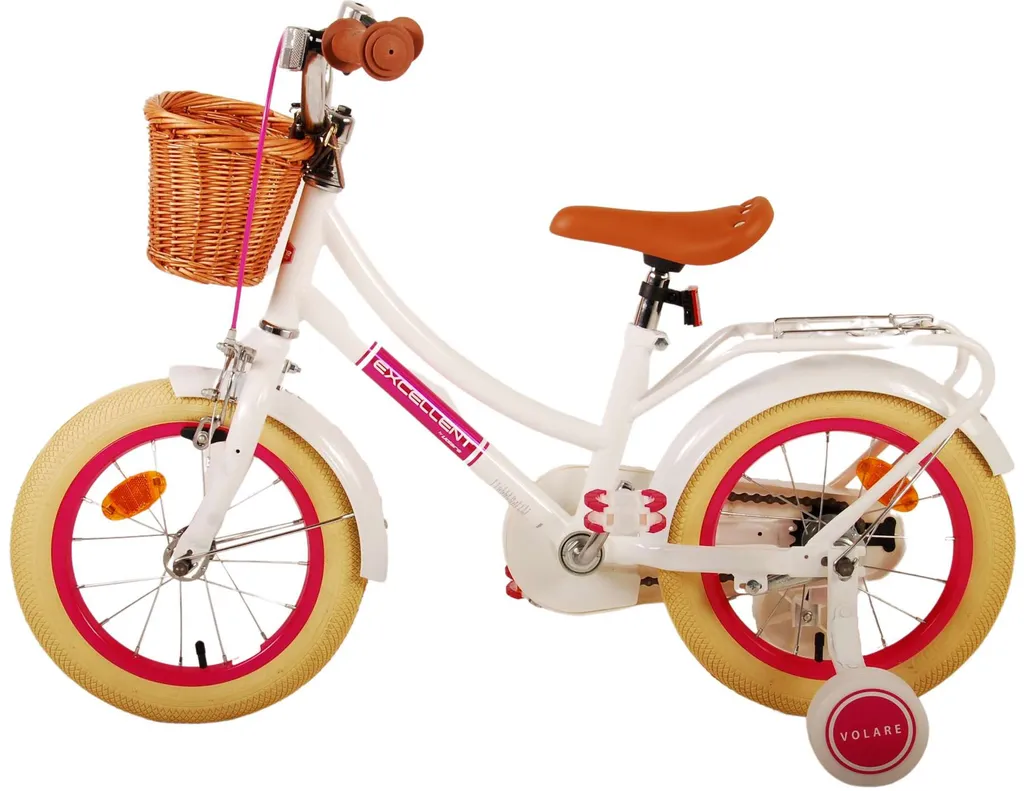Volare Kinderfahrrad 20 Zoll  Leichtes Aluminium, Fr Mdchen 6-8 Jahre  (orange/rot/rosa, Mit Licht