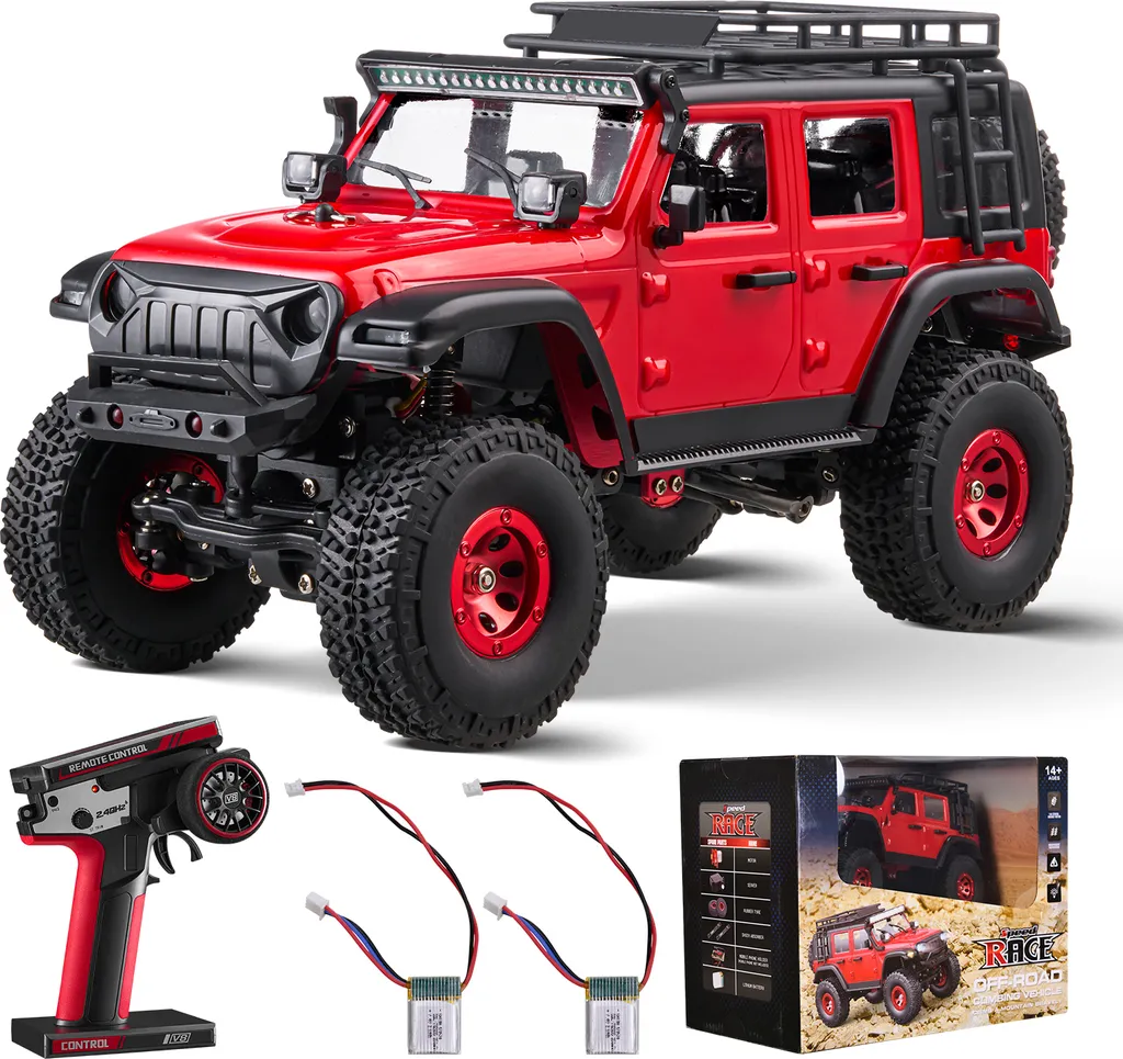 Voiture RC Tout-terrain 1:24 4WD - Buggy de Course Amateur à 2 Vitesses