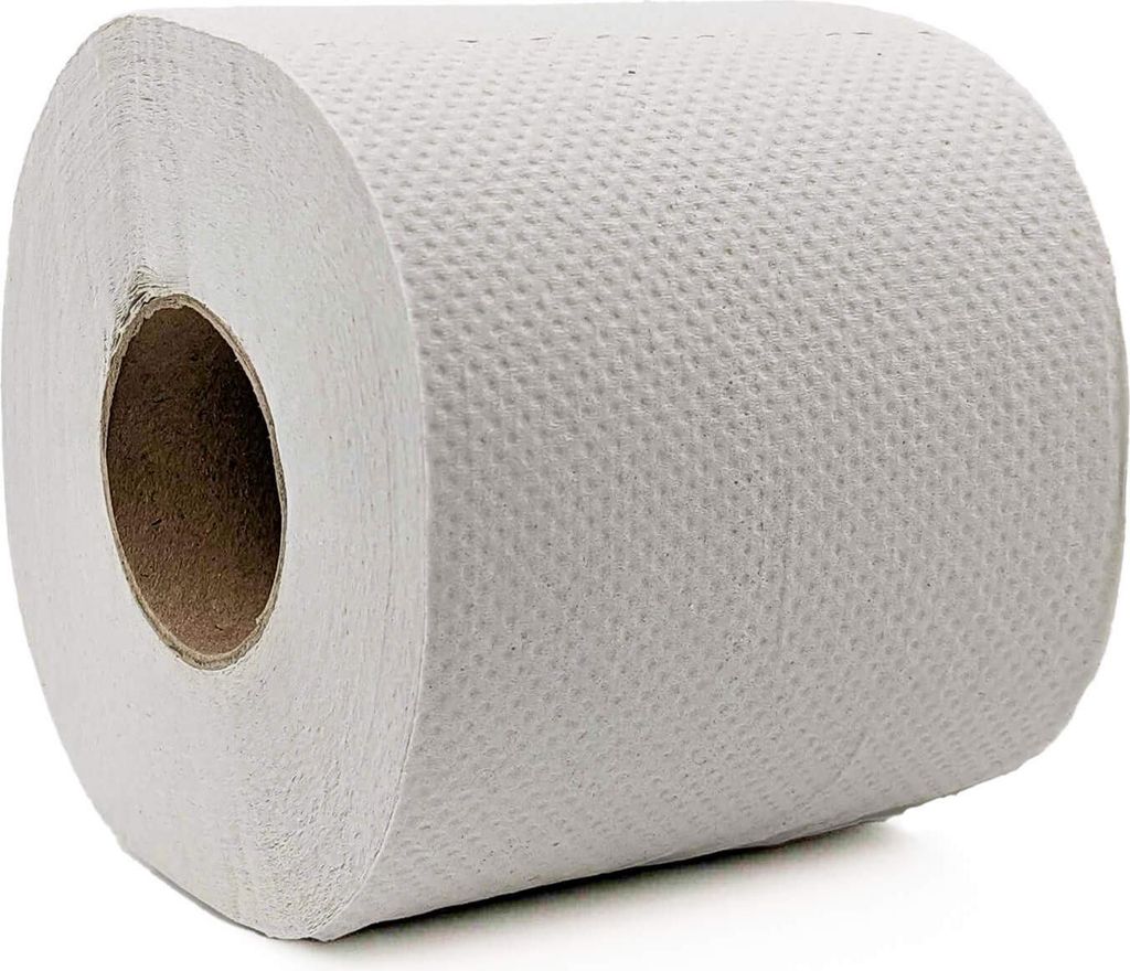 Toilettenpapier 2-lagig Ø 10 cm, 11,0 x 9,4 cm, Recycling hochweiß 400 Blatt – 64 Rollen (1 VE)