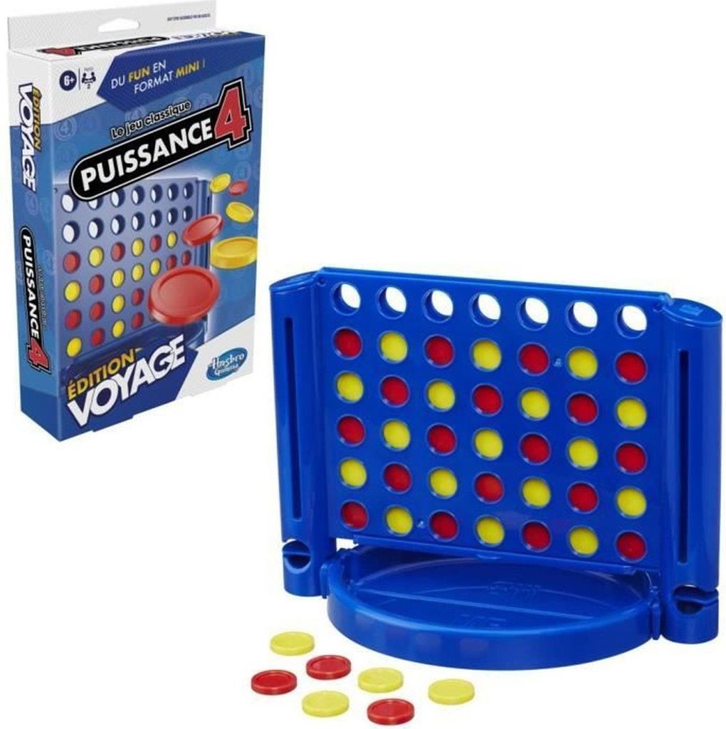 Hasbro Gaming Leistung 4 Reise-Edition, tragbares Spiel für 2 Spieler, Reisespiel