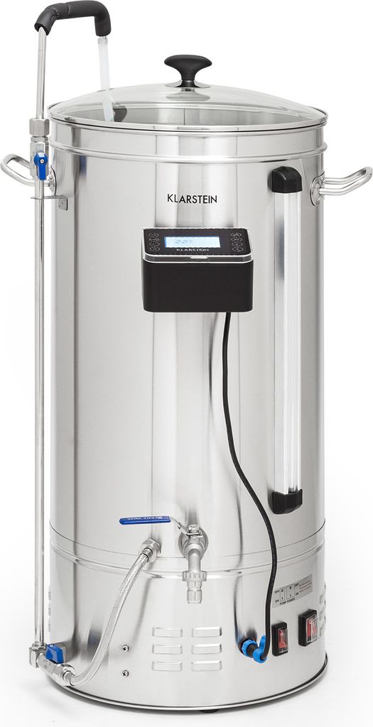 Klarstein Bierbrauset zum Selber Brauen, Edelstahl-Bierbrauset, 45L Bierbrauanlage, Maischekessel Beer Brewing Kit für Anfänger, App-Steuerung, A...