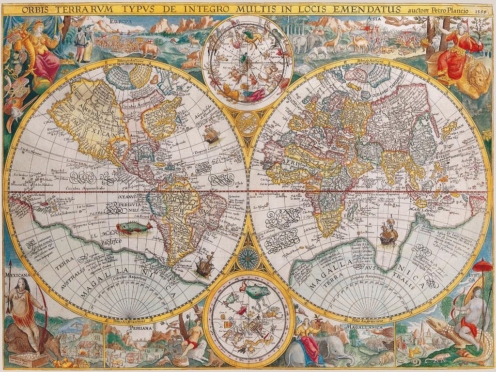 RAVENSBURGER Puzzle Historická mapa svě ta 1500 dílků