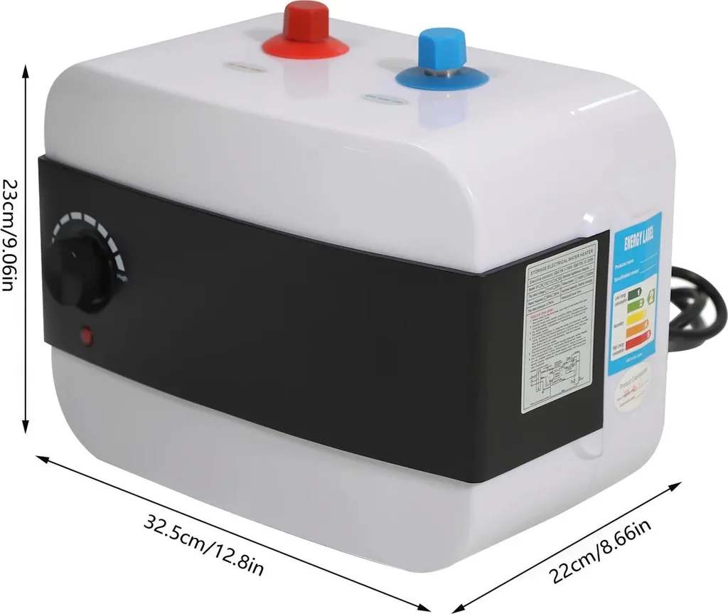 Chauffe-eau 6L avec thermostat manuel pour une eau chaude rapide