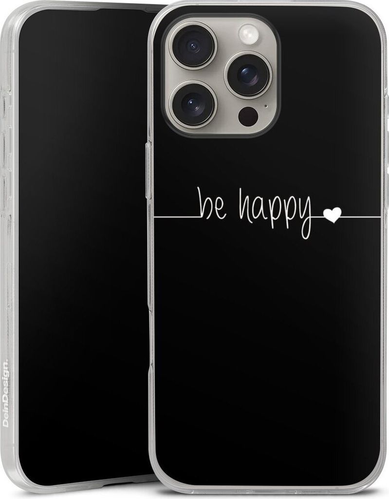 DeinDesign Handyhülle für Apple iPhone 16 Pro Max Silikon Hülle Case Smartphone Schutzhülle Glück Sprüche Statement