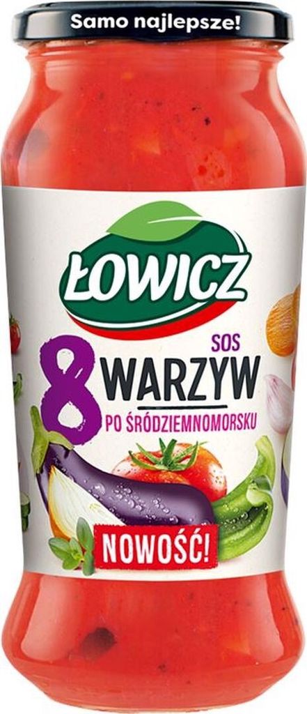 Łowicz Sos 8 warzyw po śródziemnomorsku 500 g Zdjęcie produktu 