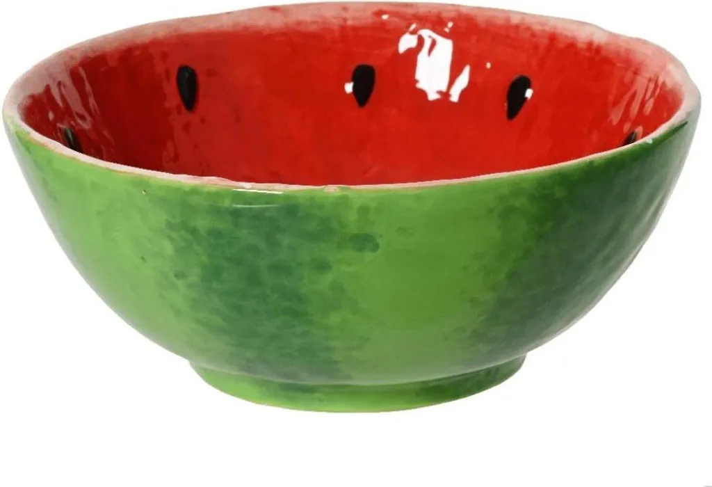Set 3 Ciotole Anguria in Vetroceramica - Design Colorato per Feste