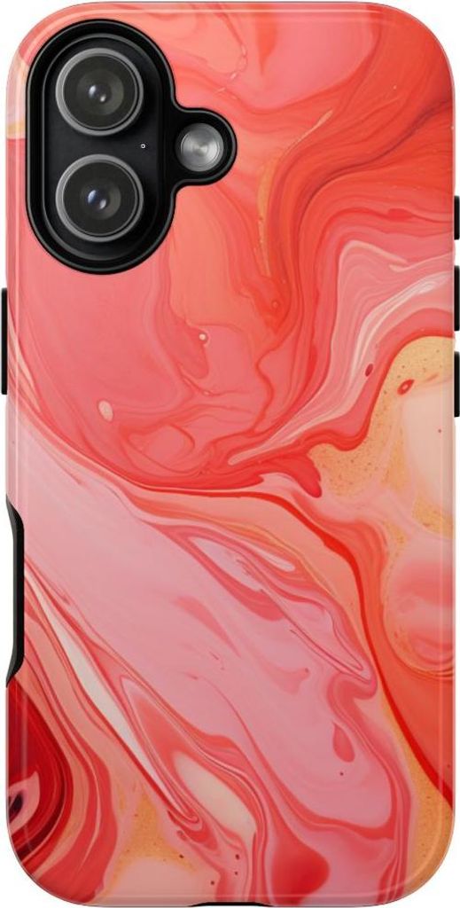 Korallenrote Wirbel – Hülle Kompatibel mit iPhone 17