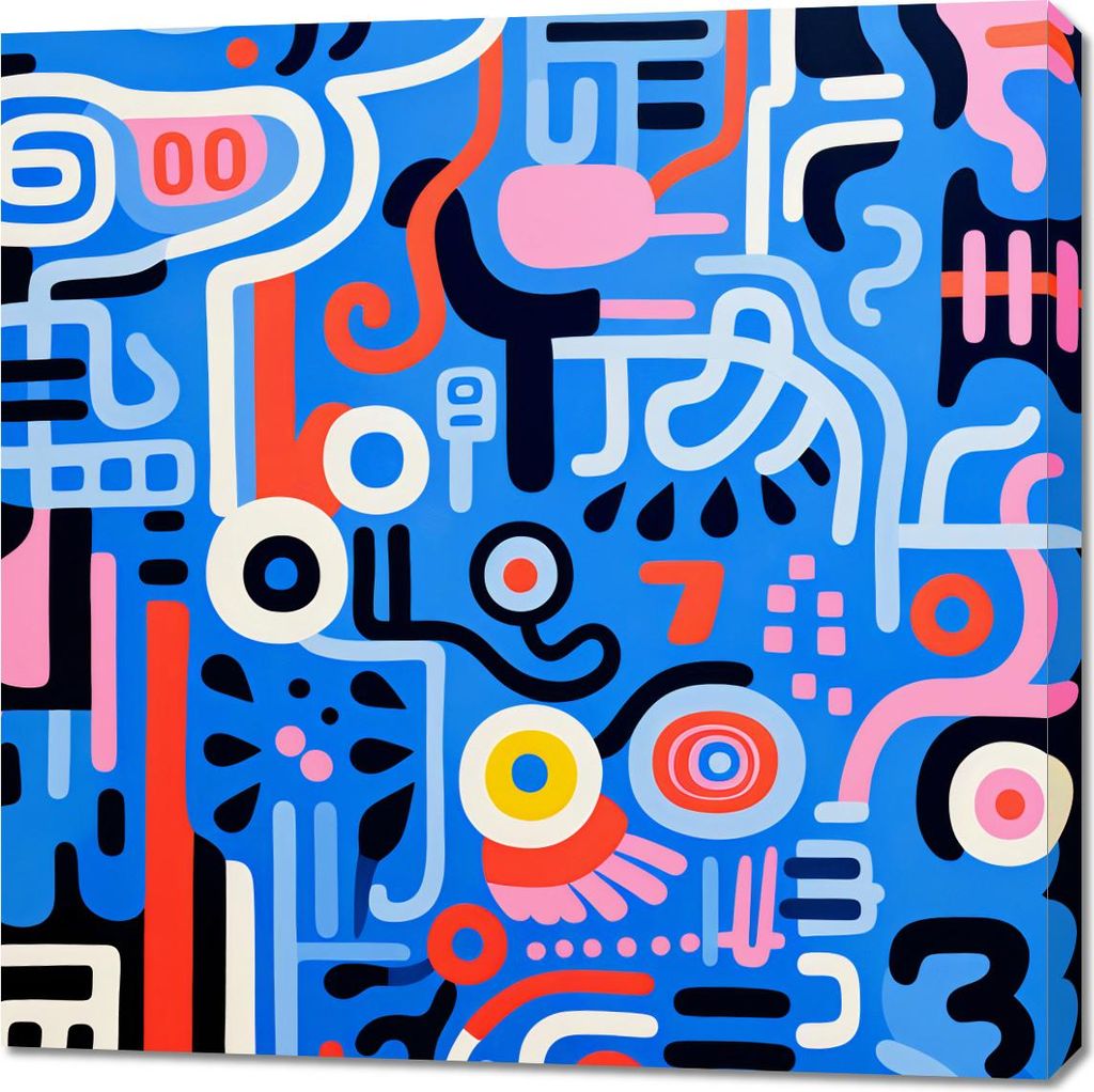 Bild 90x90cm Rhythmisches Echo