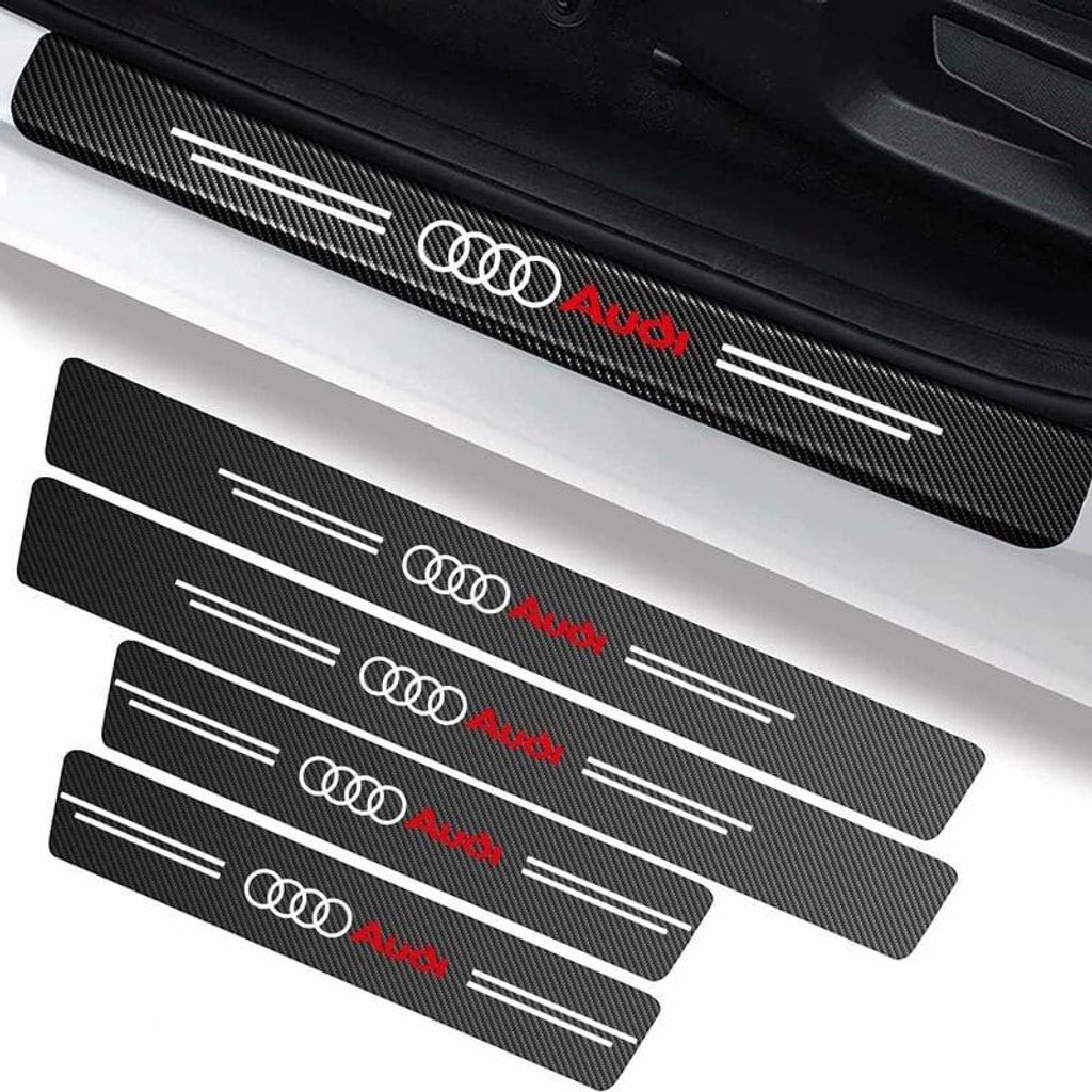 Autotürschwellenschutz, Lackschutzfolie für Audi A1 A3 Rs3 A4 A5 A6 A7 Rs7 A8 Q3 Q5 Q7 R8, Autotürschutz, Kantenschutz Carbonfaseraufkleber