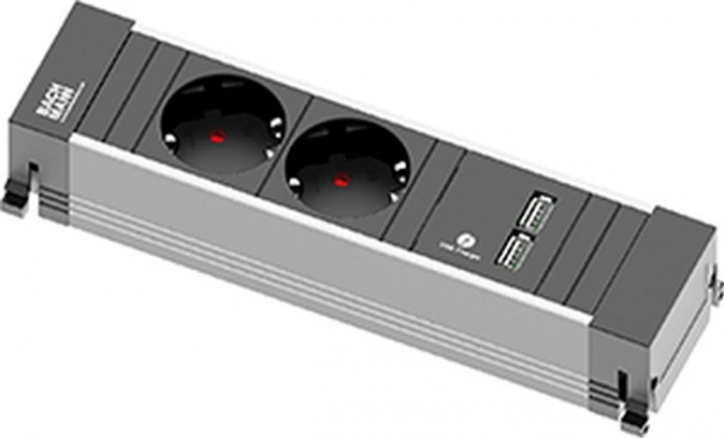 BACHMANN POWER FRAME Small 2x Schutzkontakt 1x USBCharger