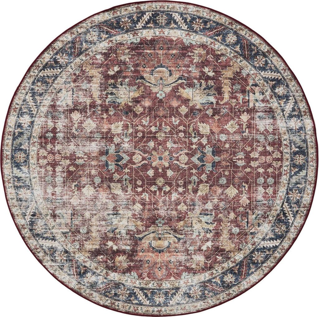 benuta Waschbarer Vintage Teppich George Multicolor ø 120 Produktbild 