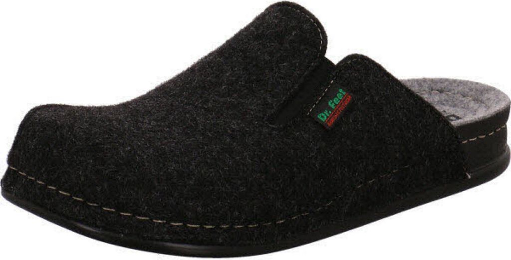 Dr. Feet Herren Hausschuh dark grey/black