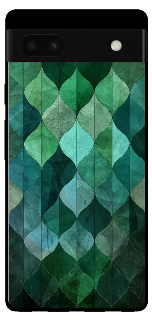 Cover Pixel 6 Design Botanico Foglie Verdi | Custodia TPU Elegante