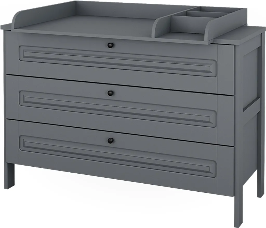 Commode à langer grise Vitalispa Ajaton 133cm : finissez le désordre