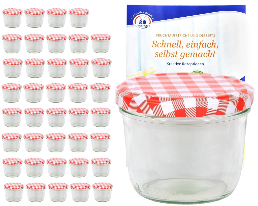 sada 40 kelímků 230 ml s červeným kostkovaným víčkem včetně Obrázek produktu 