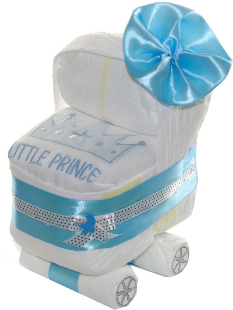 Windeltorte Windelwagen blau