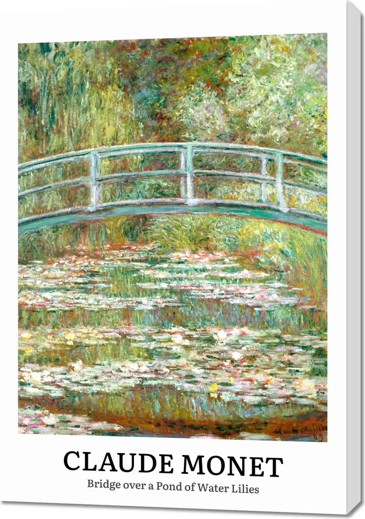 Toile Murale Monet Bridge Over a Pond 70x100 cm Décoration de Salon
