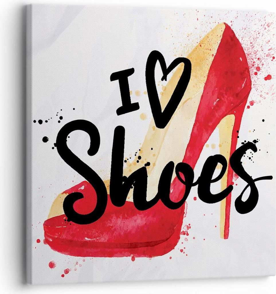 Bild auf Leinwand - Leinwandbild - Schuh Ferse Frau Mode - 30x30cm - Wand Bild - Wanddeko - Leinwanddruck - Bilder - Kunstdruck - Wanddekoration - ...