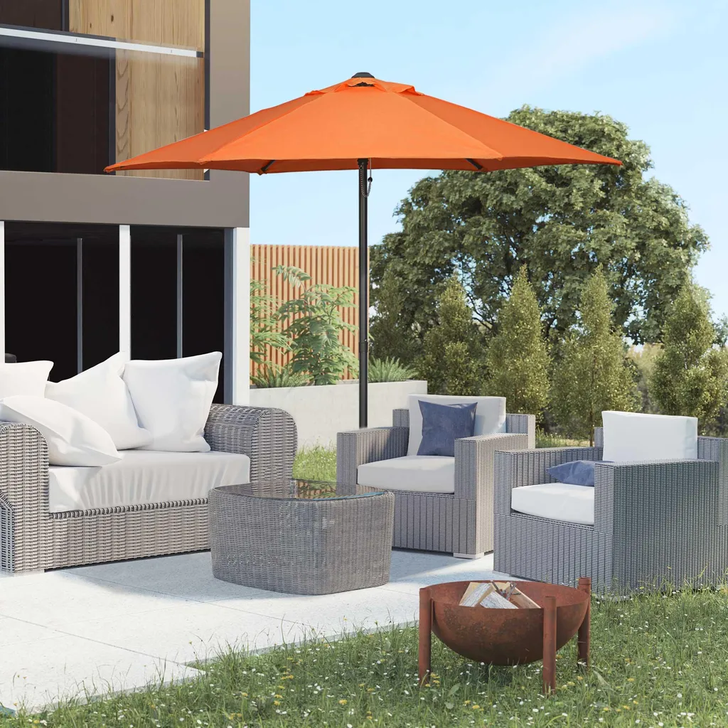 Ombrellone da Balcone Outsunny Ø196 cm: Pratico, Pieghevole e Economico - 8