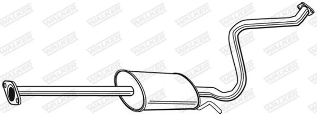 Silencieux central WALKER 23042 pour Hyundai Getz TB - OE 287001C510