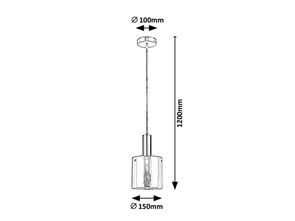 Lustre suspension moderne Donati argenté ø15 cm luminaire intérieur E27