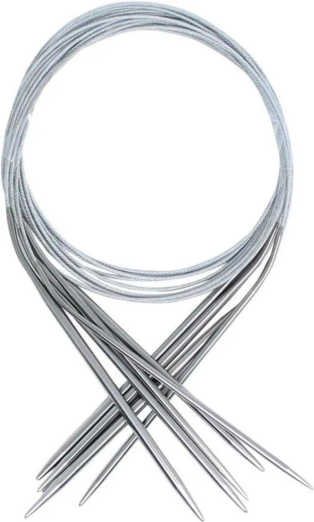 Aiguilles circulaires 80 cm en acier inoxydable - Lot de 6 solides