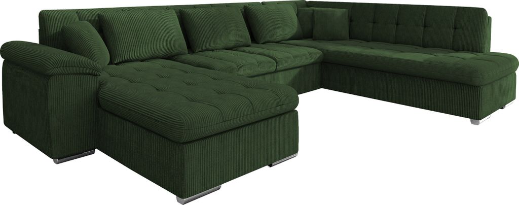 MIRJAN24 Ecksofa Niko Cord, Polsterecke mit Schlaffunktion, Sofa, Polstergarnitur (Farbe: Poso 14, Seite: Links)