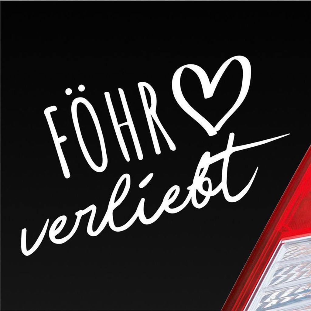Auto Aufkleber Föhr verliebt Herz Insel Nordsee Liebe Car Produktbild 