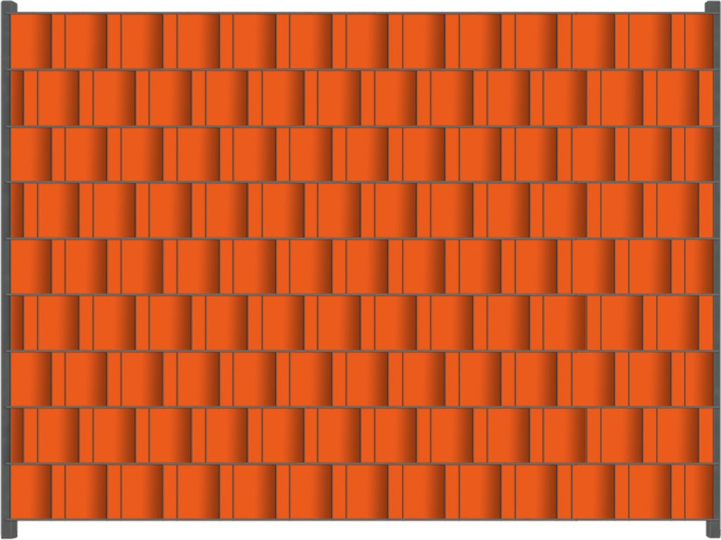 Wallario Zaunsichtschutz mit Motiv Orange für Ein- und Doppelstabmatten Zäune in der Größe 250 x 180 cm