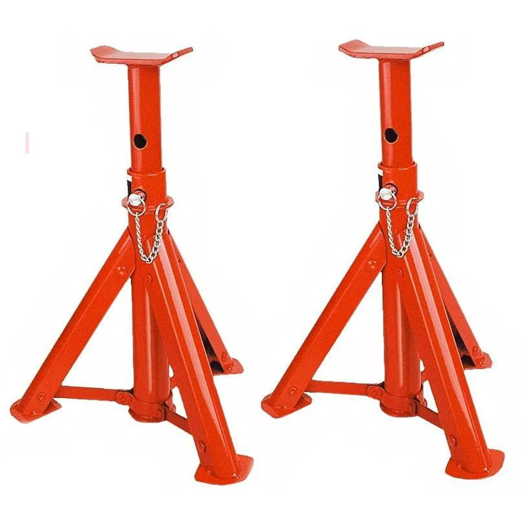 Set 2 Cavalletti Sottotelai Brüder Mannesmann 2000kg Rosso Acciaio