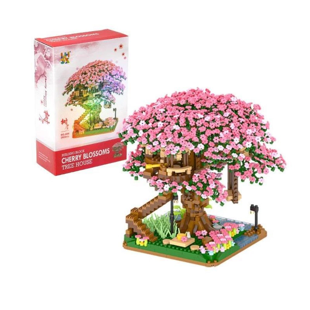 Mini Sakura / Kirschblüten Baumhaus Bausteine mit 2008 Teilen als Spielzeug