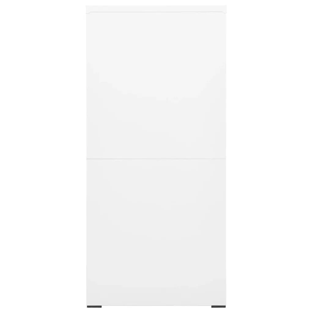 Classeur de bureau vertical en acier blanc avec 4 tiroirs sécurisés