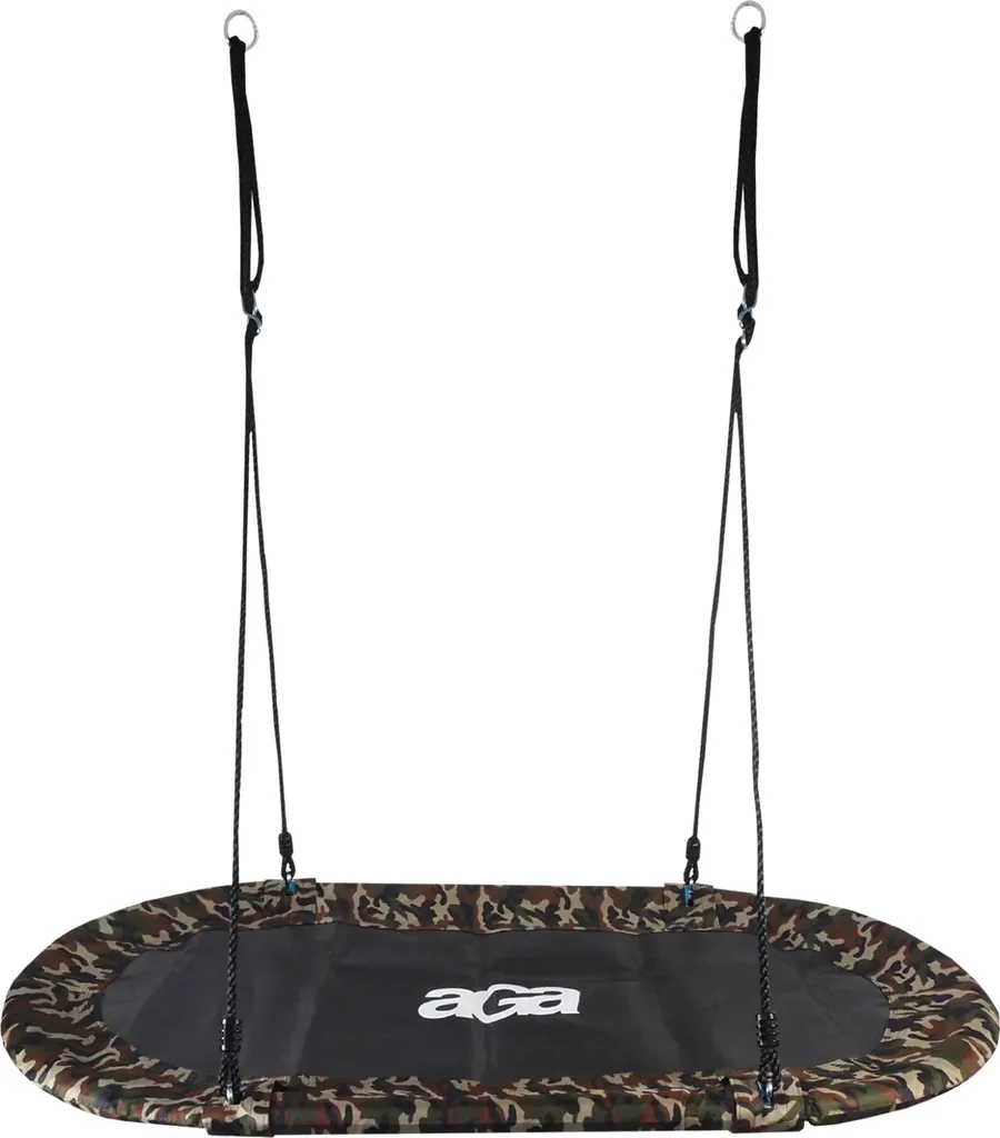 Balançoire de Jardin Aga Oval 150x79 cm - Nid Suspendu Camouflage