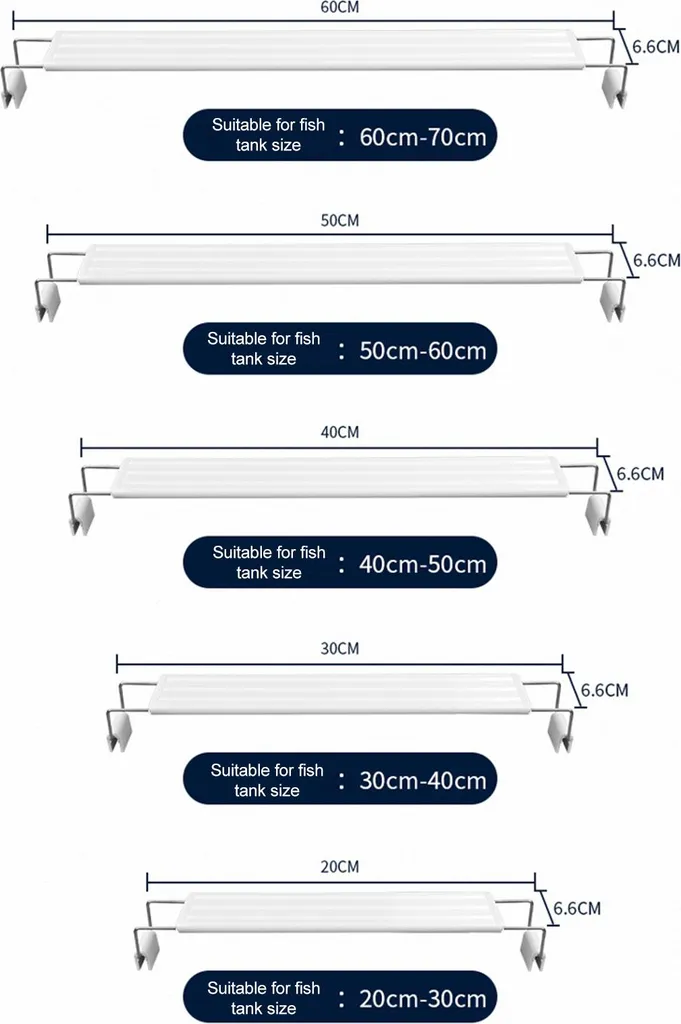 Éclairage LED Aquarium Aquascape à Clip - Lampe LED Économe Modèle Q3